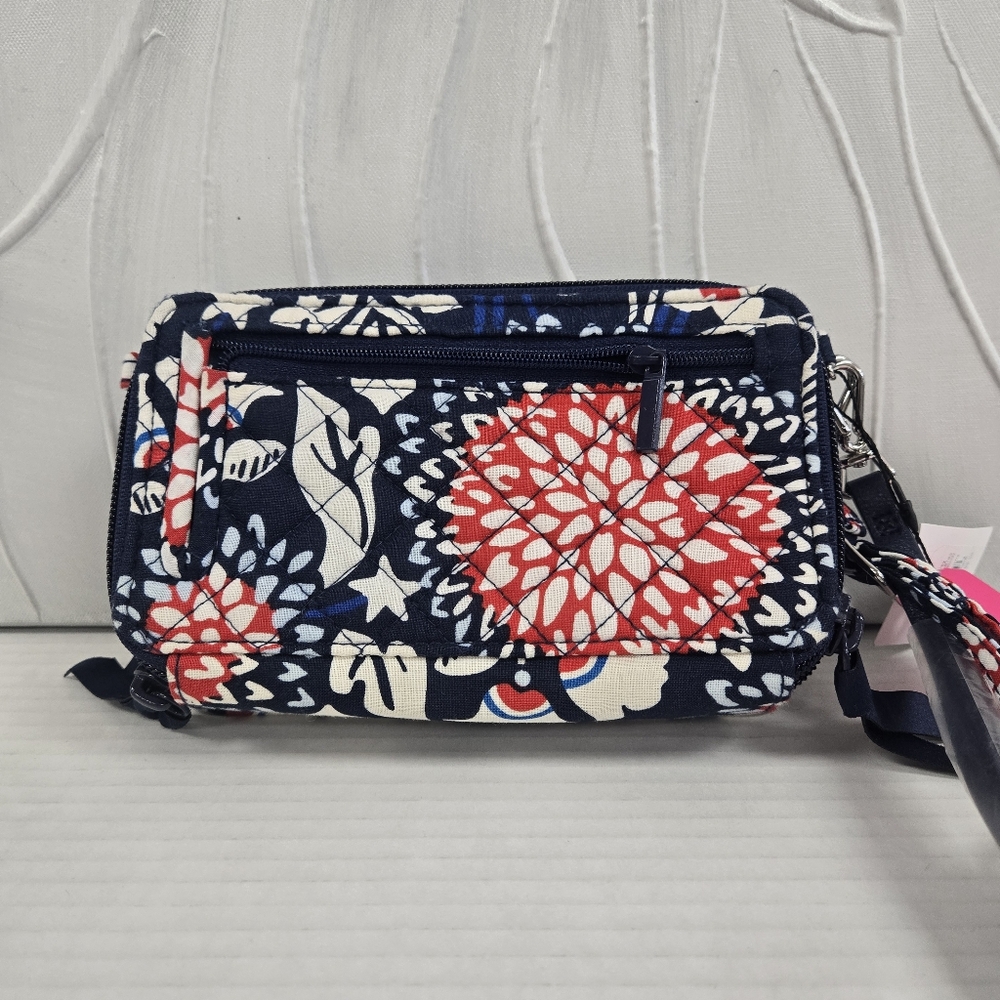 Vera Bradley | RFID All in One Crossbody | Red, White, and Blossoms - Picture 2 of 11